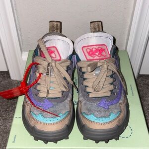 Off-White Gray and Blue Sneakers